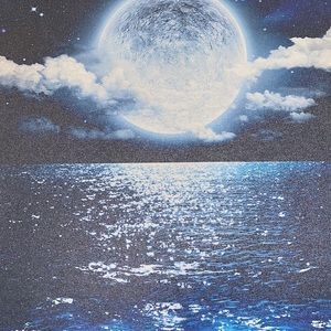 Moon Over Ocean Wall Hanging